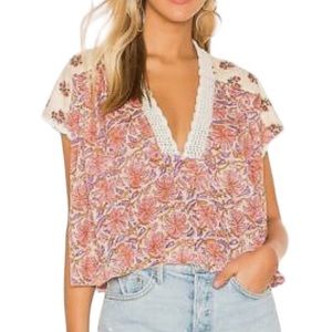 Free People Leilani Floral Print Top NWT